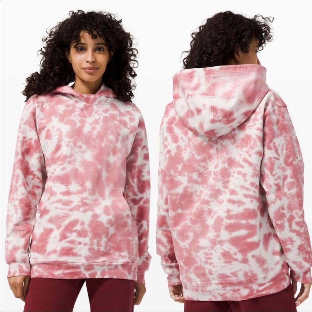 Lululemon All Yours Hoodie Tie Dye *Fleece Marmoleado Tie Dye Brier Rose